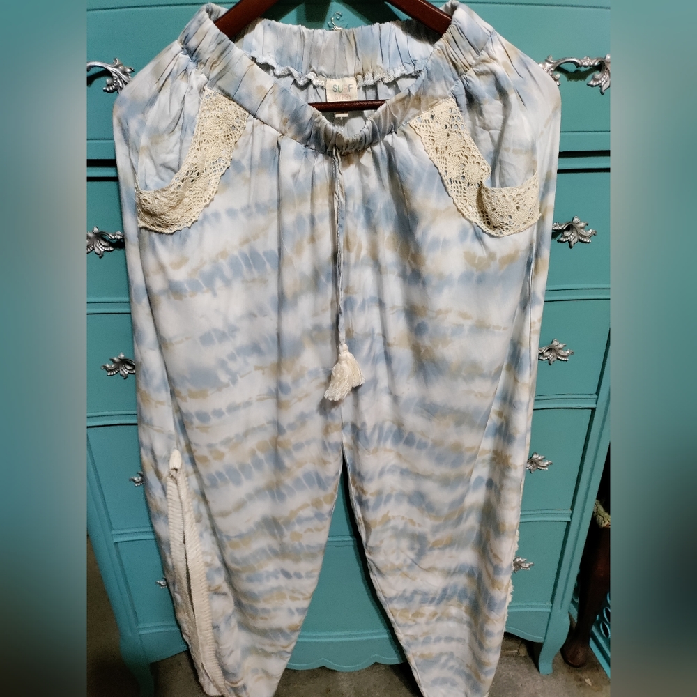 Surf Gypsy side slit tye dye lounge pants